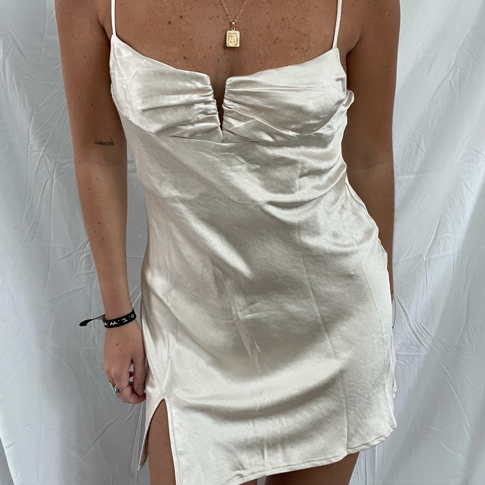 gold princess polly mini dress